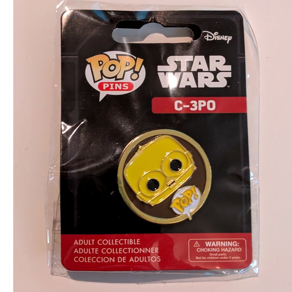 Funko Pop Pins Star Wars C-3PO Enamel Pin Gold Yellow Droid Collectible NEW